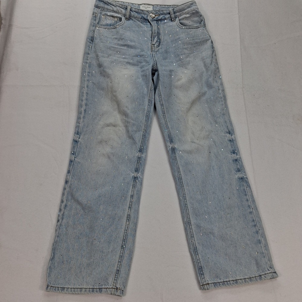 Gogo Jeans Product Type Womens Size 3/26 Straight Light Blue Rhinestone EUC